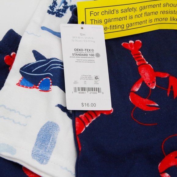 18 months boys pajamas, 4 piece, Just one you by Carters - Picture 4 of 6